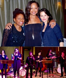 Performing with my singing sisters Cat Russell & Carolyn Leonhart 